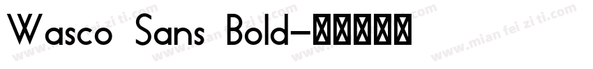 Wasco Sans Bold字体转换